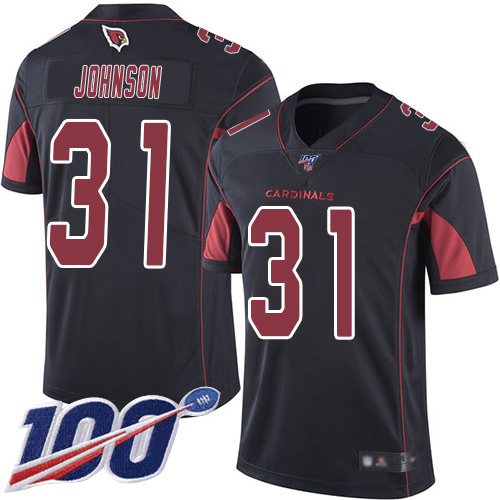 Arizona Cardinals Limited Black Men David Johnson Jersey NFL Football #31 100th Season Rush Vapor Untouchable->arizona cardinals->NFL Jersey